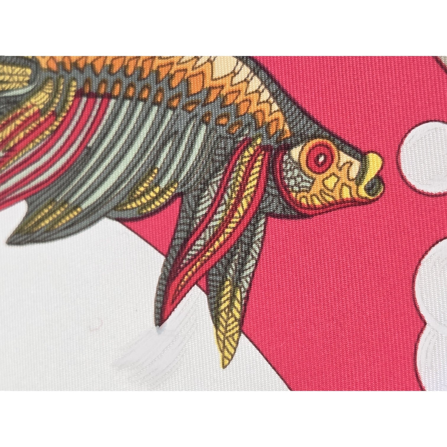 HERMES CARRE 90 GRAND FONDS SILK SCARF