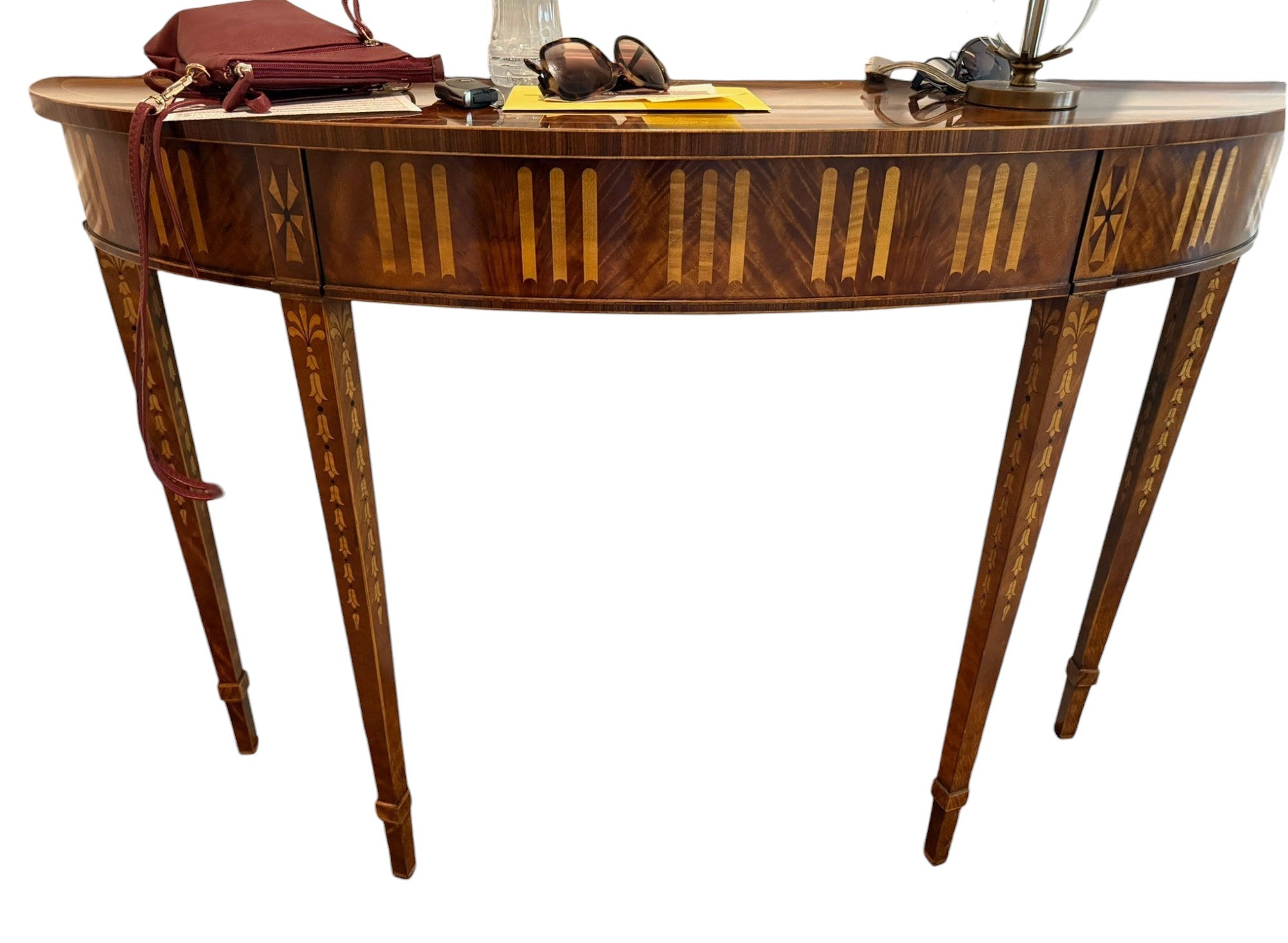 Theodore Alexander "Re-pli-Ca" Demilune Console Table