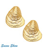 Handcast Gold Oyster Shell Post Earring
