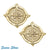 Handcast Gold Compass CLIP Earrings
