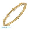 Gold Bamboo Bangle • Approximate 2.75 inch Diameter • Handcast 24Kt Gold Plated