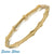 Gold Bamboo Bangle • Approximate 2.75 inch Diameter • Handcast 24Kt Gold Plated