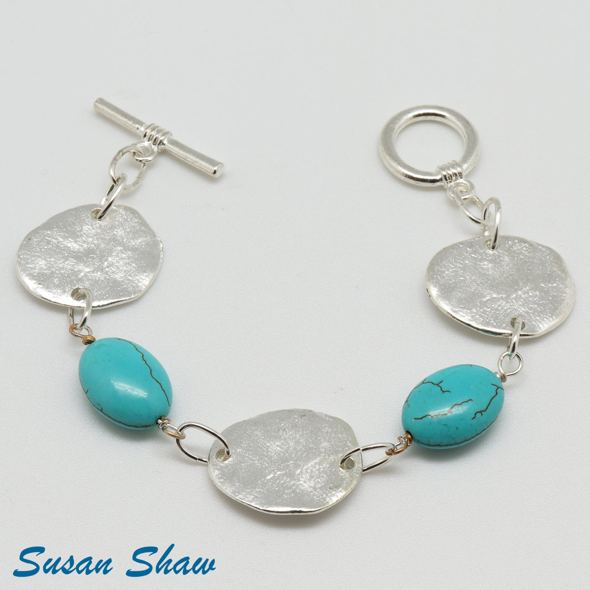 Susan Shaw Bracelet: Silver & Turquoise