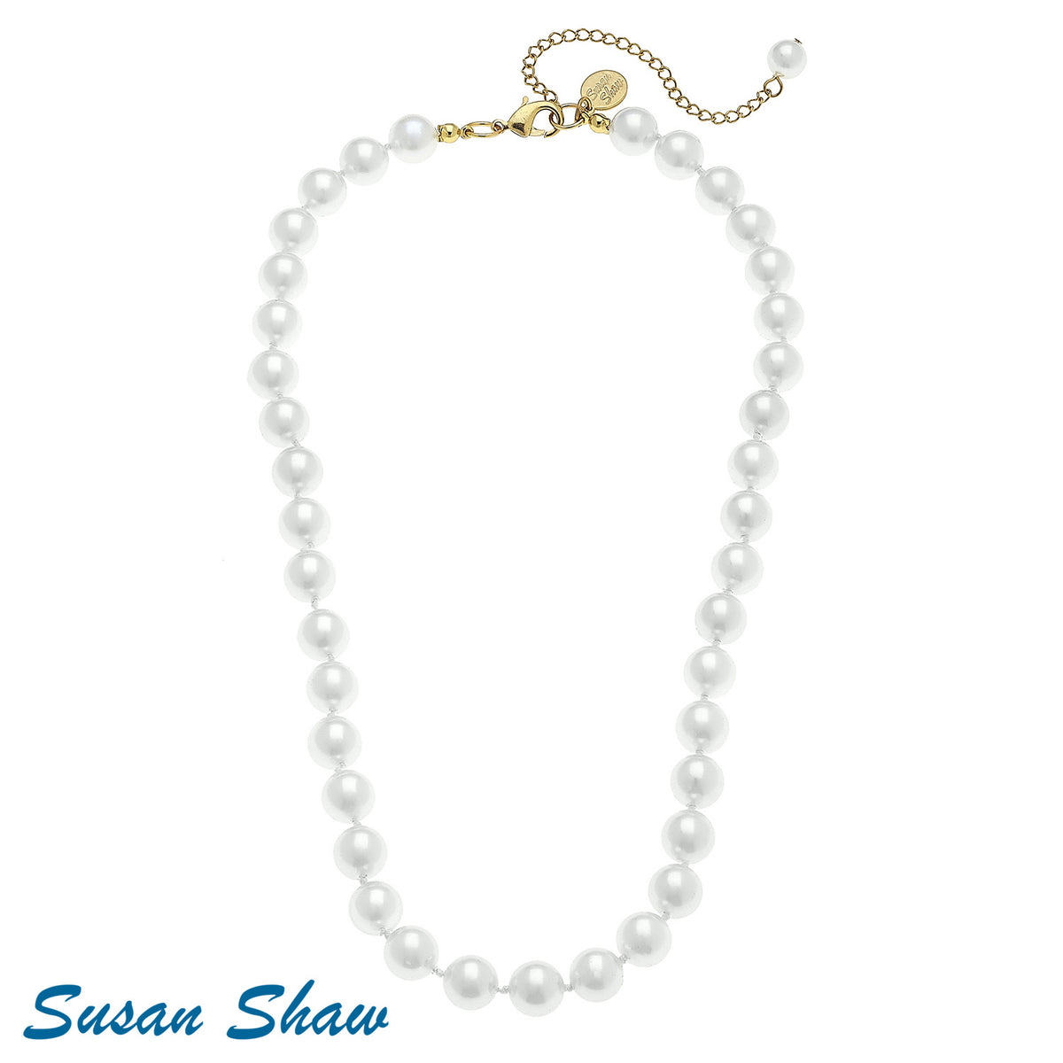 Susan Shaw 18" Handcast Gold Genuine Freshwater Pearl Necklace