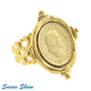 Handcast Gold Coin Adjustable Ring