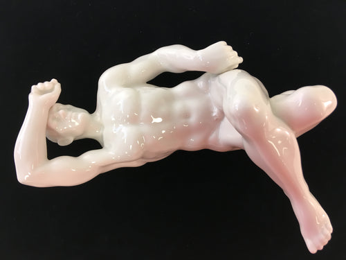 Naked Man Porcelain Figurine