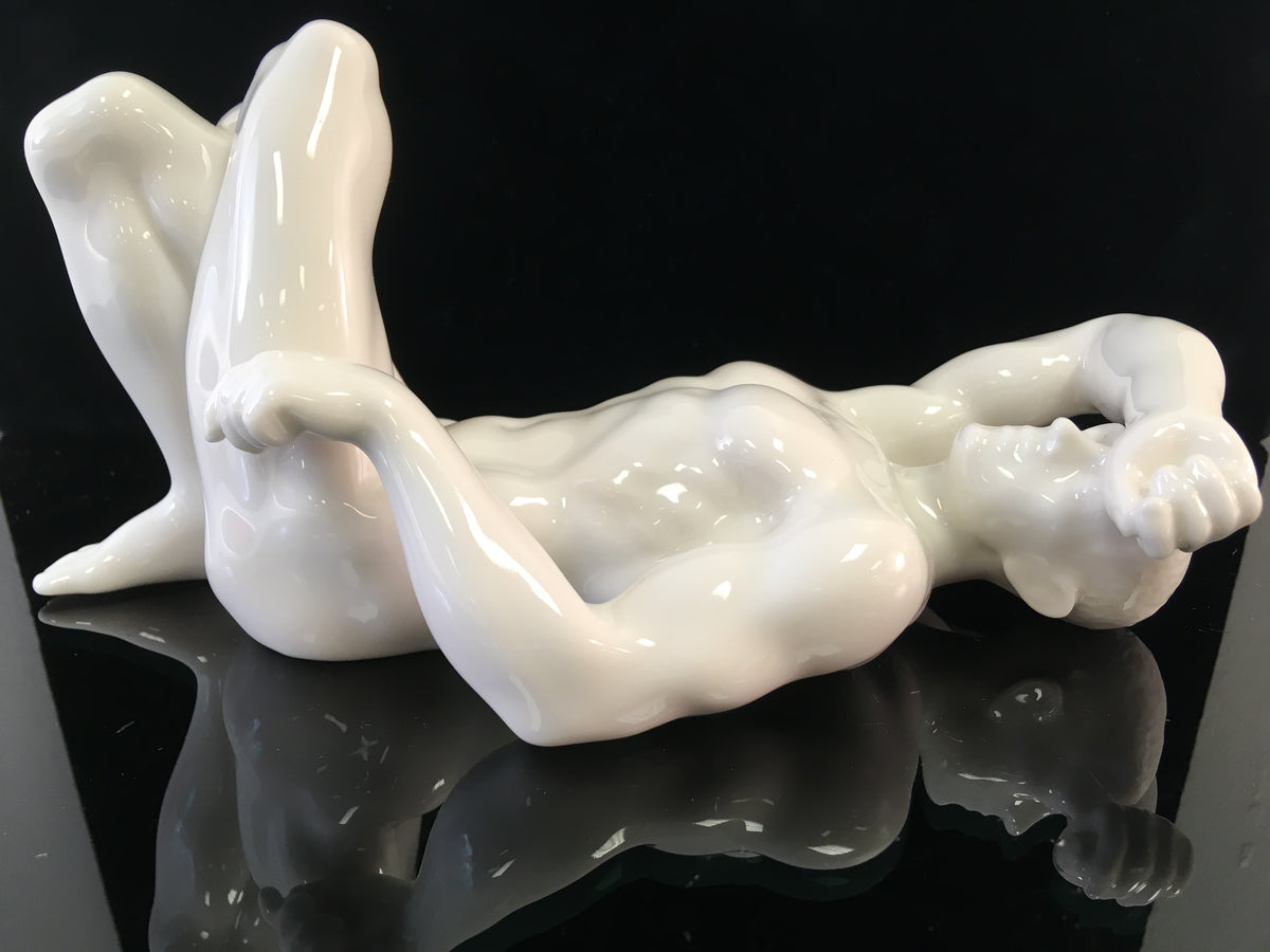Naked Man Porcelain Figurine